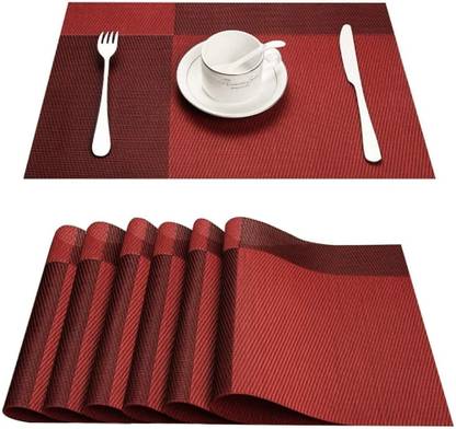 Glosstiy Glam Rectangular Pack of 6 Table Placemat