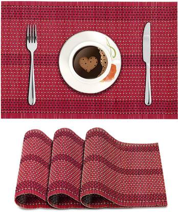 HOKiPO Rectangular Pack of 4 Table Placemat