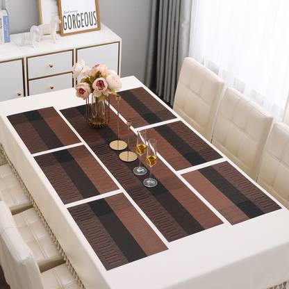 HOKiPO Rectangular Pack of 7 Table Placemat
