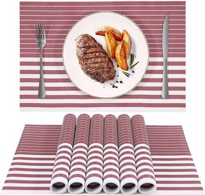 YELONA Rectangular Pack of 6 Table Placemat