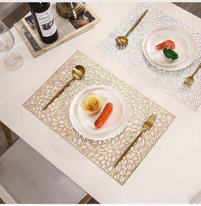KRITVI ENTERPRISES Rectangular Pack of 2 Table Placemat