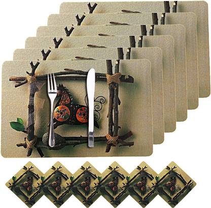 KUBER INDUSTRIES Rectangular Pack of 6 Table Placemat