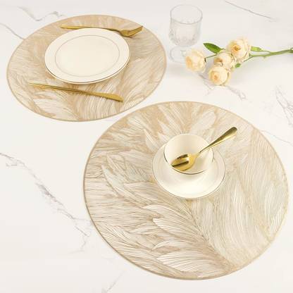 Dakshya Industries Round Pack of 2 Table Placemat