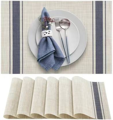 YELONA Rectangular Pack of 6 Table Placemat