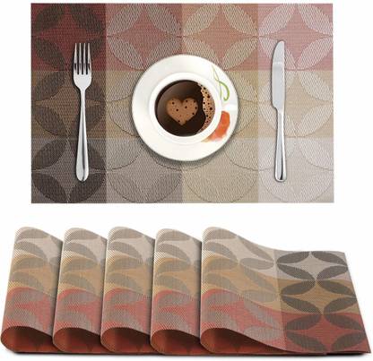 HOKiPO Rectangular Pack of 6 Table Placemat