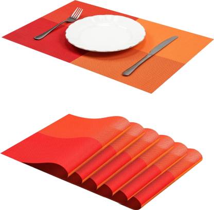 YELONA Rectangular Pack of 6 Table Placemat