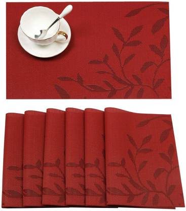 YELONA Rectangular Pack of 6 Table Placemat