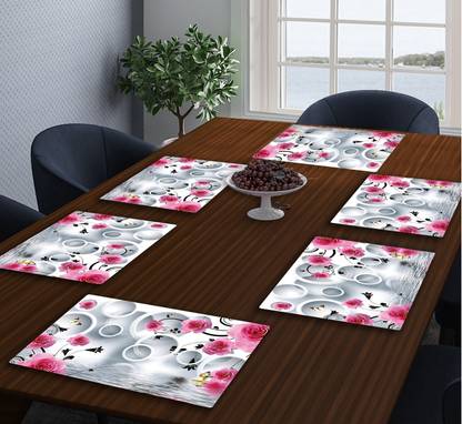REVEXO Rectangular Pack of 6 Table Placemat