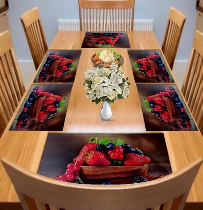 Kanushi Industries Rectangular Pack of 6 Table Placemat