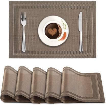 HOKiPO Rectangular Pack of 6 Table Placemat