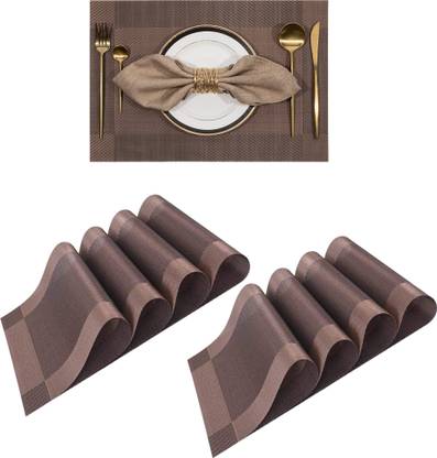 YELONA Rectangular Pack of 8 Table Placemat