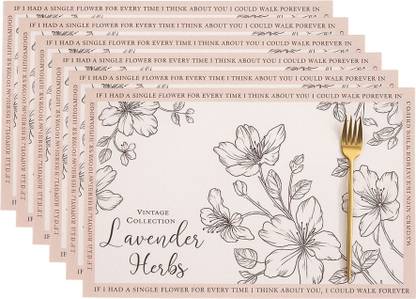 YELONA Rectangular Pack of 6 Table Placemat