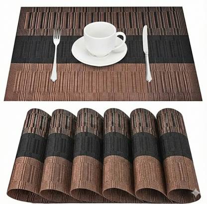 Glosstiy Glam Rectangular Pack of 6 Table Placemat