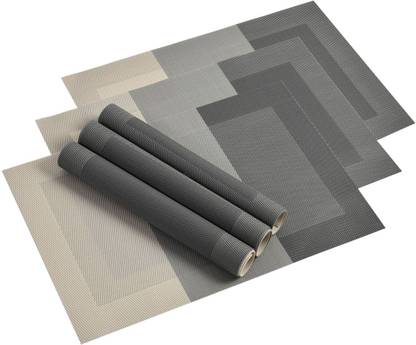 YELLOW WEAVES Rectangular Pack of 6 Table Placemat