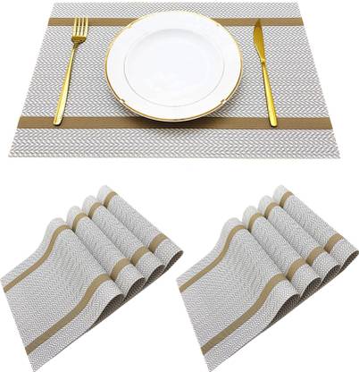 येलोना रेक्टेंगुलर 8 का पैक टेबल प्लेसमेट