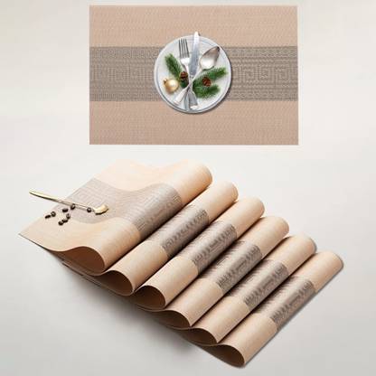 YELONA Rectangular Pack of 6 Table Placemat