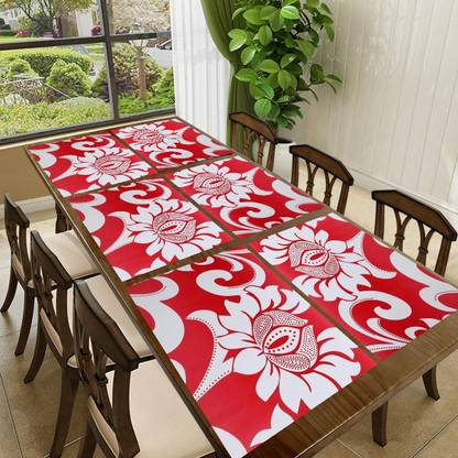 LooMantha Rectangular Pack of 6 Table Placemat
