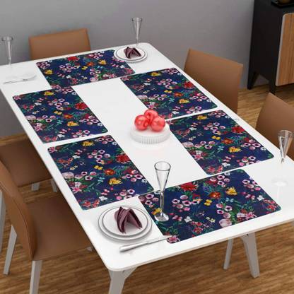 Dakshya Industries Rectangular Pack of 6 Table Placemat