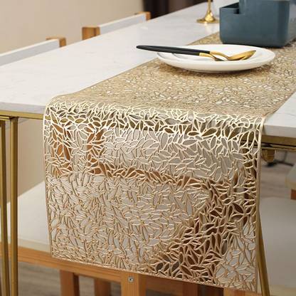 Flipkart SmartBuy Gold 152 cm Table Runner