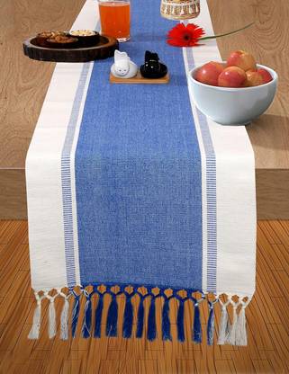 CRAZYWEAVES Blue 152 cm Reversible Table Runner