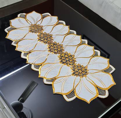 DELHI PVC CORP Gold, Multicolor 80 cm Table Runner