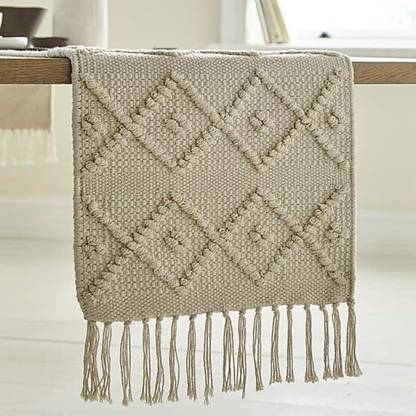 North Field White 137 cm Reversible Table Runner