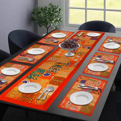 Handicraft Bazarr Orange, Multicolor 152 cm Table Runner