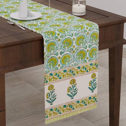 Blocks Of India Green 182 cm Table Runner