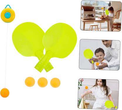 YumYield Adjustable Hanging Table Tennis Trainer Set for Kids with Racket and Balls