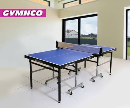Gymnco Mini (6x3 ft) with Wheel ( Laminated Top 18 mm ) Rollaway Indoor Table Tennis Table