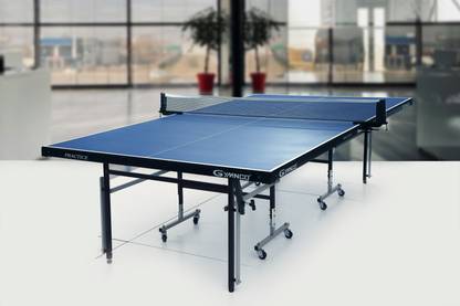 Gymnco Practice Full Size with Wheel & Laminated Top, Stationary Indoor Table Tennis Table