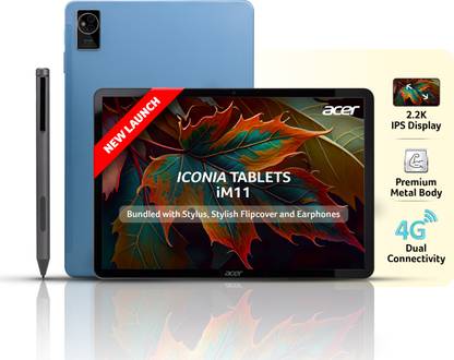 Acer Iconia Tab 6 GB RAM 128 GB ROM 11.45 inch with Wi-Fi+4G Tablet (Blue)