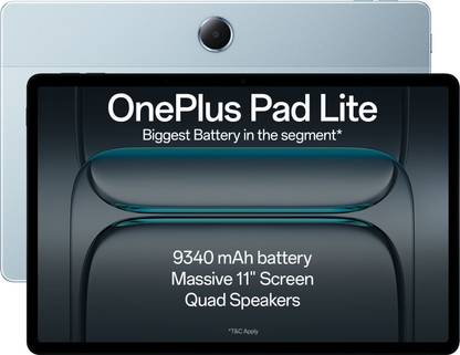 OnePlus Pad Lite 8 GB RAM 128 GB ROM 11.0 inch with Wi-Fi+4G Tablet (Aero Blue)