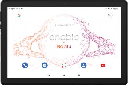 Baatu Enable Tablet, (India's 1st Parental Control Tablet), 4 GB RAM 64 GB ROM 10.1 inch with Wi-Fi+4G Tablet (Tablet for Kids, App Blocker, Content Monitor, Location Tracking, Web Blocker)