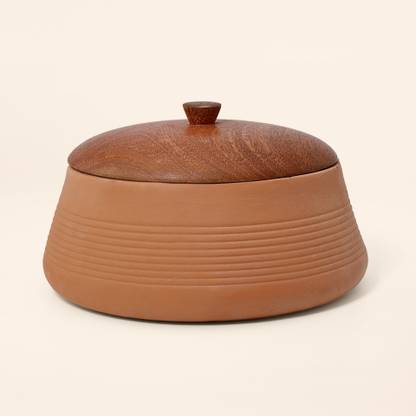 ellementry terracotta curd setter with wooden lid- large Tagine