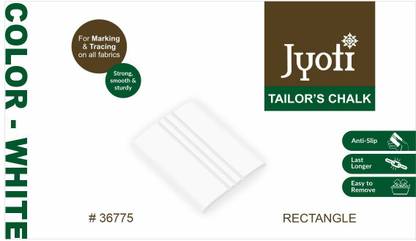 Jyoti White Rectangle Tailor’s Chalk & Marker, Perfect Markings on Fabrics Tailor Chalk