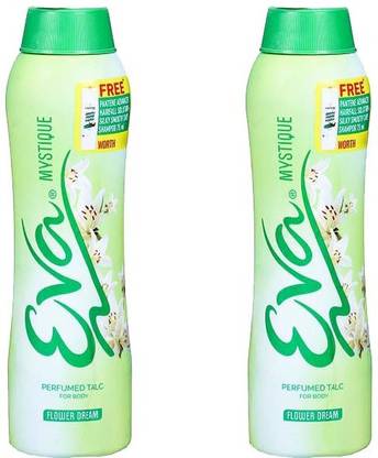 EVA mystique Purfumed Talc and 75 ml PANTENE shampoo free
