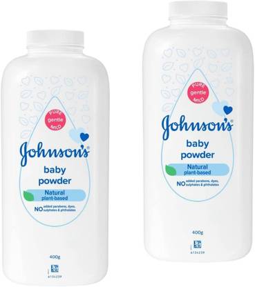 JOHNSON'S Baby Powder 400gm×2 | Natural Plant Based | For soft and dry Skin