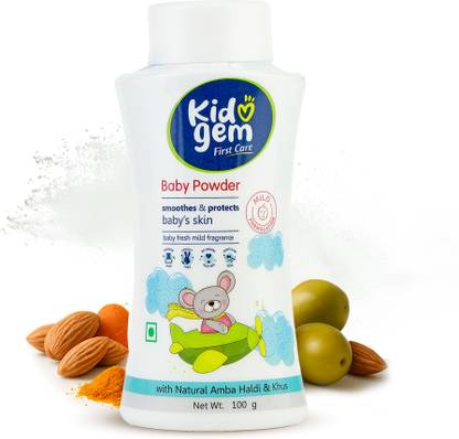 Kidogem Baby Powder with Amba Haldi & Almond Oil for Daily Use