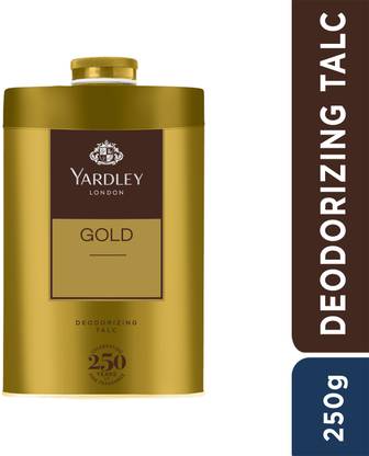 Yardley London by Wipro Gold Deodorizing Talc| Fresh Woody Scent| Masculine Fragrance| Body Talc for Men