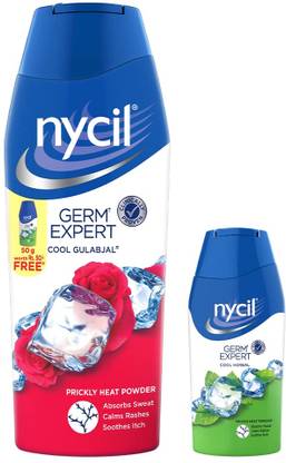 NYCIL Germ Expert Prickly Heat COOL GULABJAL Powder 150G