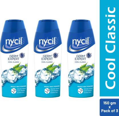 NYCIL Germ Expert Cool Classic Prickly Heat and Cooling Powder ( Pack of 3)