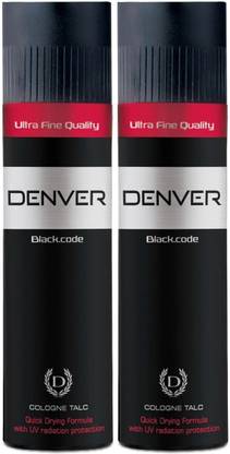 DENVER Black Code Cologne Talc Combo (Pack of 2)