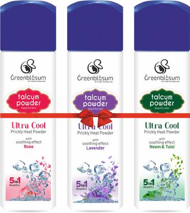greenblosum Rose Neemtusli Lavender Heat & Cooling Powder