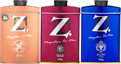 Z – Magnetism For Men Talc 100 gm pack of 3 (classic+icon+zest)  (3 x 33.33 g)