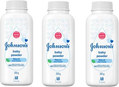 JOHNSON'S Baby Powder 200 gm × 3 | Pack of 3 | Keeps baby's Skin soft and dry