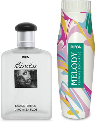 RIYA MELODY Perfume Body Talc With 100 ML Bindas Perfume