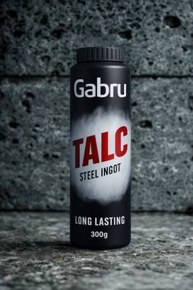 GABRU Steel Ingot Talc for Men | Refreshing Body Powder for Sweat & Odour Control