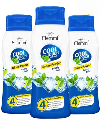 Flemmi Cool Touch Talcum Powder | Prickly Heat Ice Cool Talcum powder for Men & women