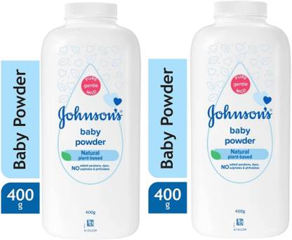 JOHNSON'S Baby Powder Plant Based 400 gm ×2 | For newly born babies